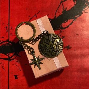 Wonder Woman Shield Pewter Gold Key Holder